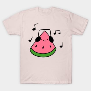 Watermelon Slice with Headphones T-Shirt